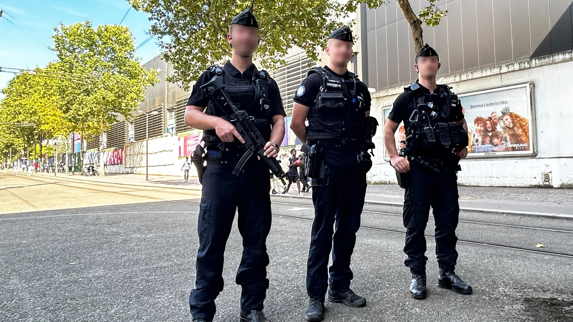 Law enforcement officers deployed for security operations during the Paris 2024 Games