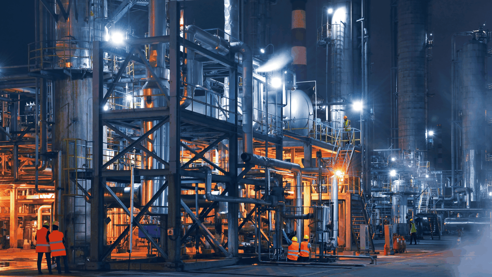 Industrial facility operating in a high-risk environment with complex infrastructure