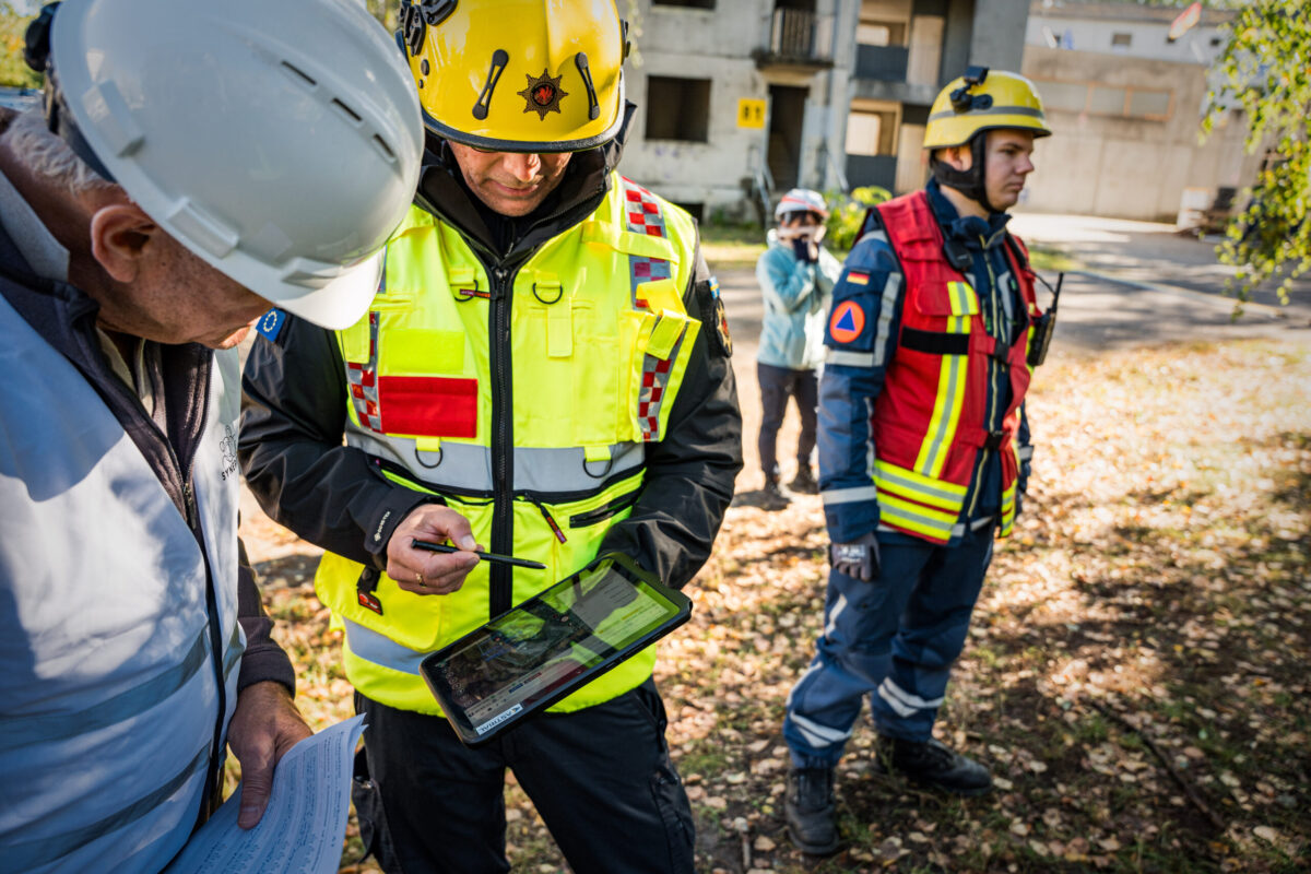 Team leaders coordinating the response using real-time data