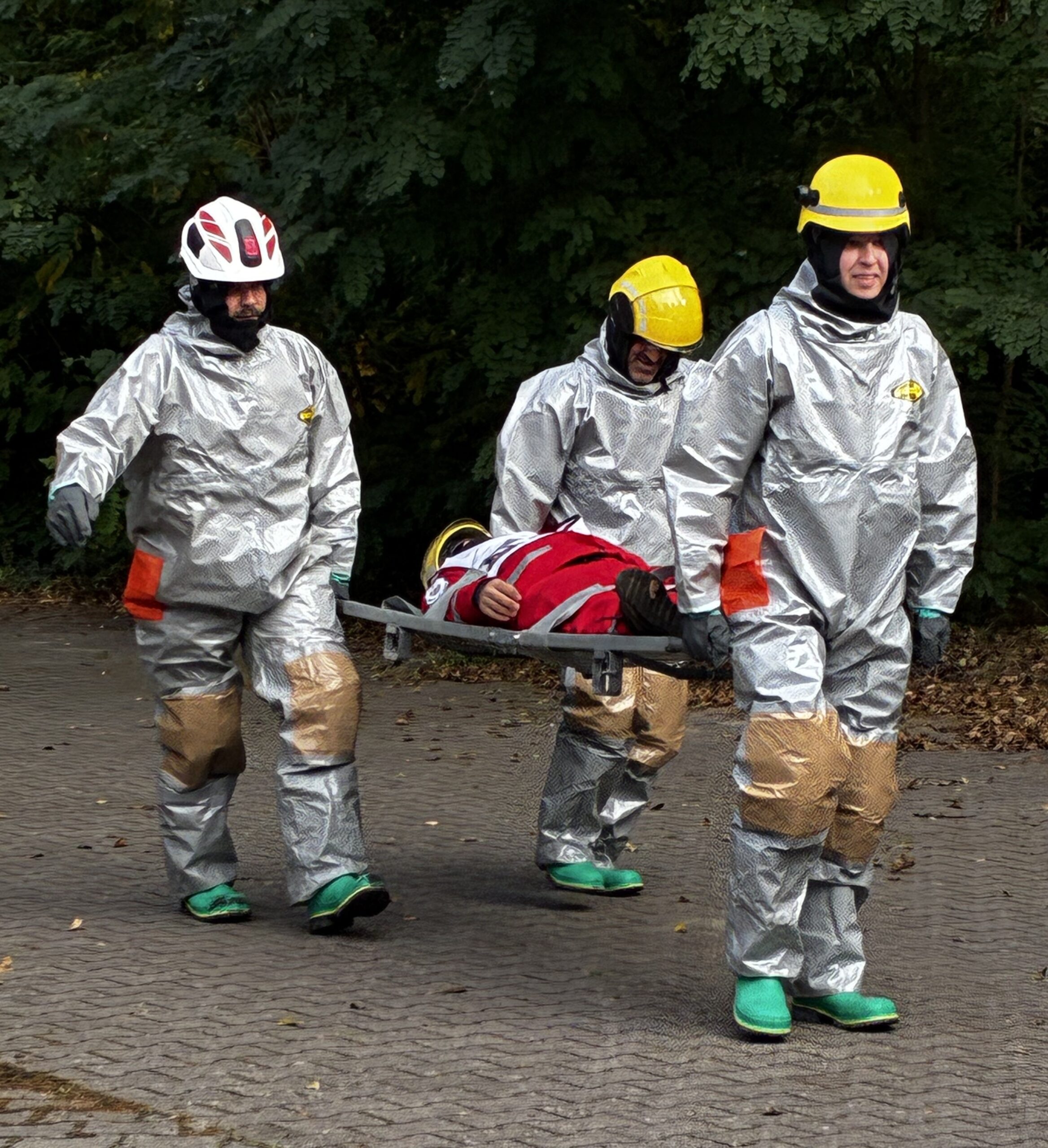 First responders taking part in the final SYNERGISE field test